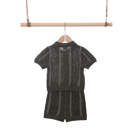 Striped Pontelle Polo Cardigan Sets (18-24M / 2-3Y)