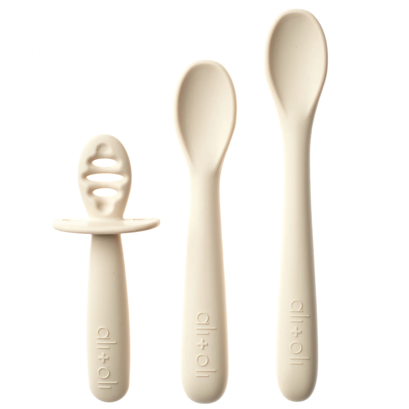 Ali+Oli (3-pc) Multi Stage Spoon Set for Baby (Coco) 6m+