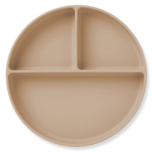 Ali+Oli Silicone Divided Suction Plate (Oatmeal)