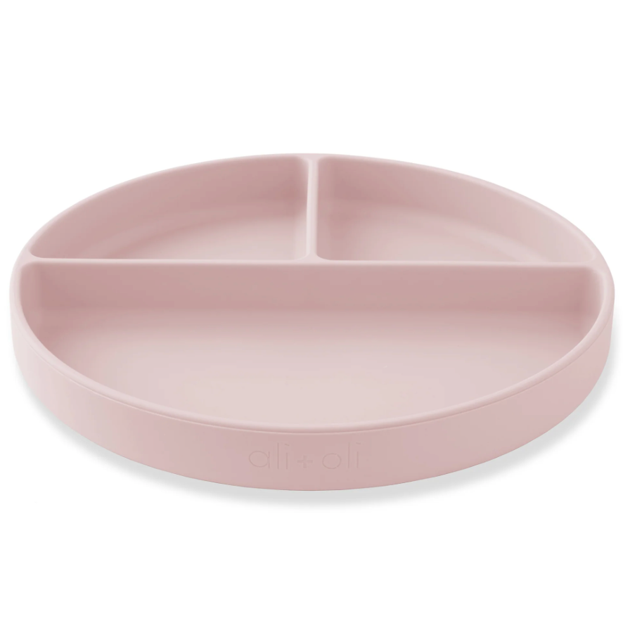 Ali+Oli Silicone Divided Suction Plate (Pink)