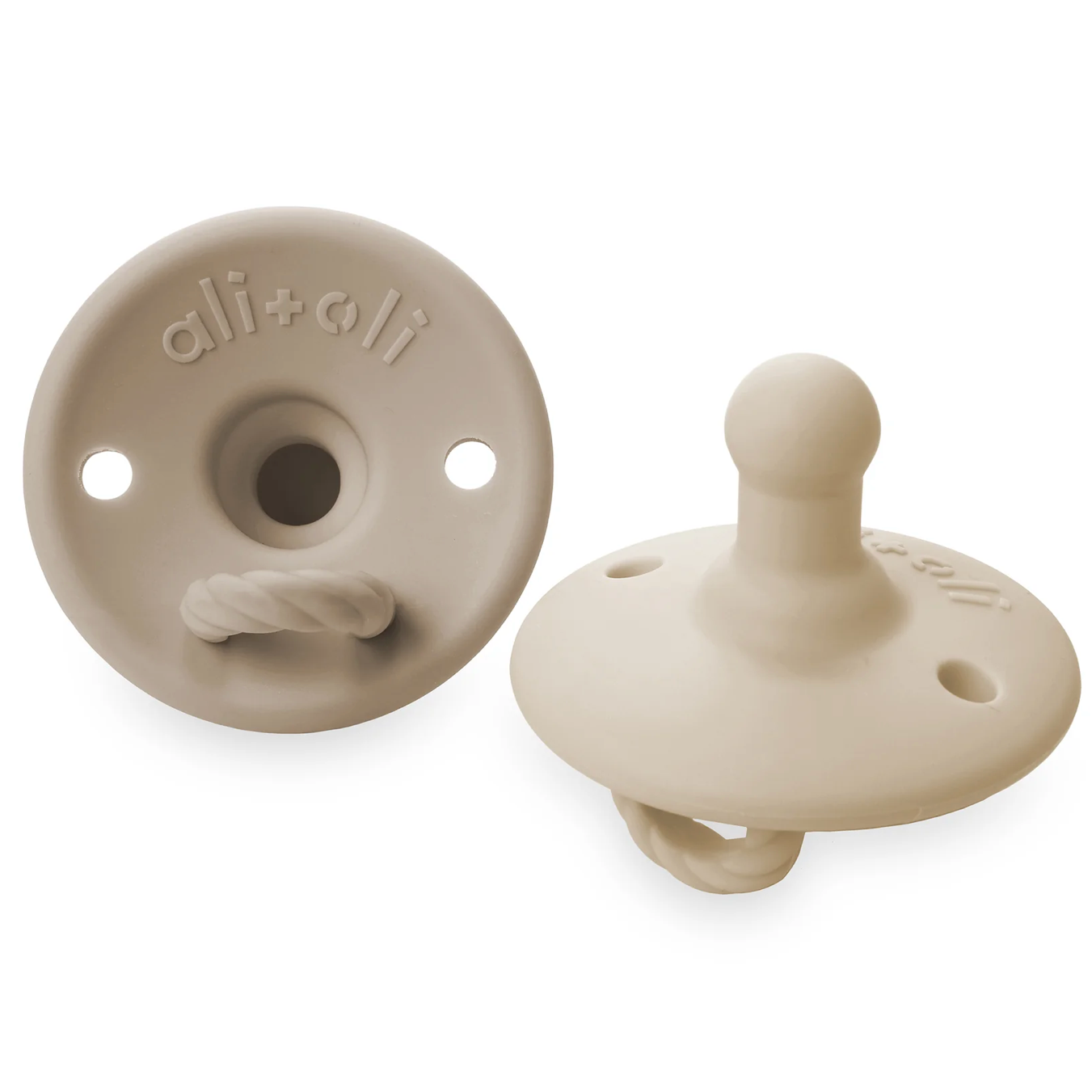 Ali+Oli Pacifier Set Round (Oat & Coco)