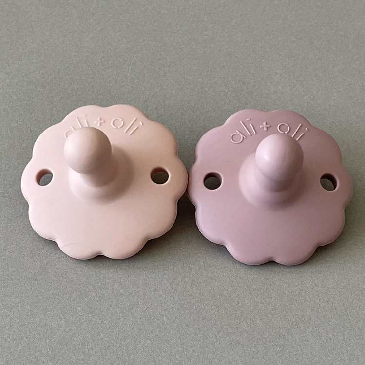 Ali+Oli Pacifier Set Flower (Blush & Pink)