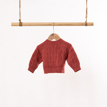 Cardigan | Cable Crew Neck (6-12M)
