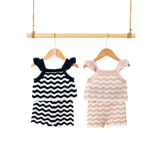 Cotton Shorts Set | Smock-Detail (6-12M / 18-24M)