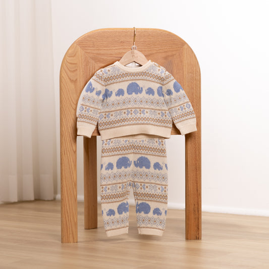 Crew Neck LS Pullover with Pants Holiday Matching Sets - Ethan (6-12M / 18-24M)