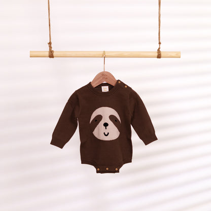 Crew Neck LS Knitting Romper - Shane (6-12M)