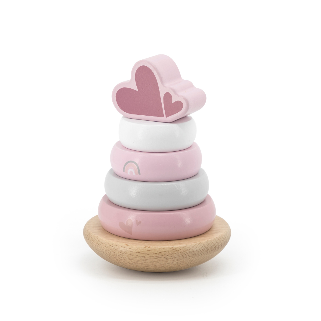 Label-Label Stacking Rings Balance - Pink