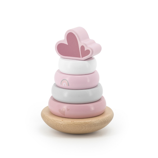 Label-Label Stacking Rings Balance - Pink