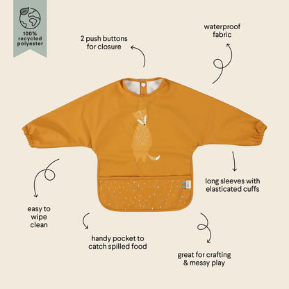 Trixie Waterproof Long Sleeve Bib - Mr. Fox